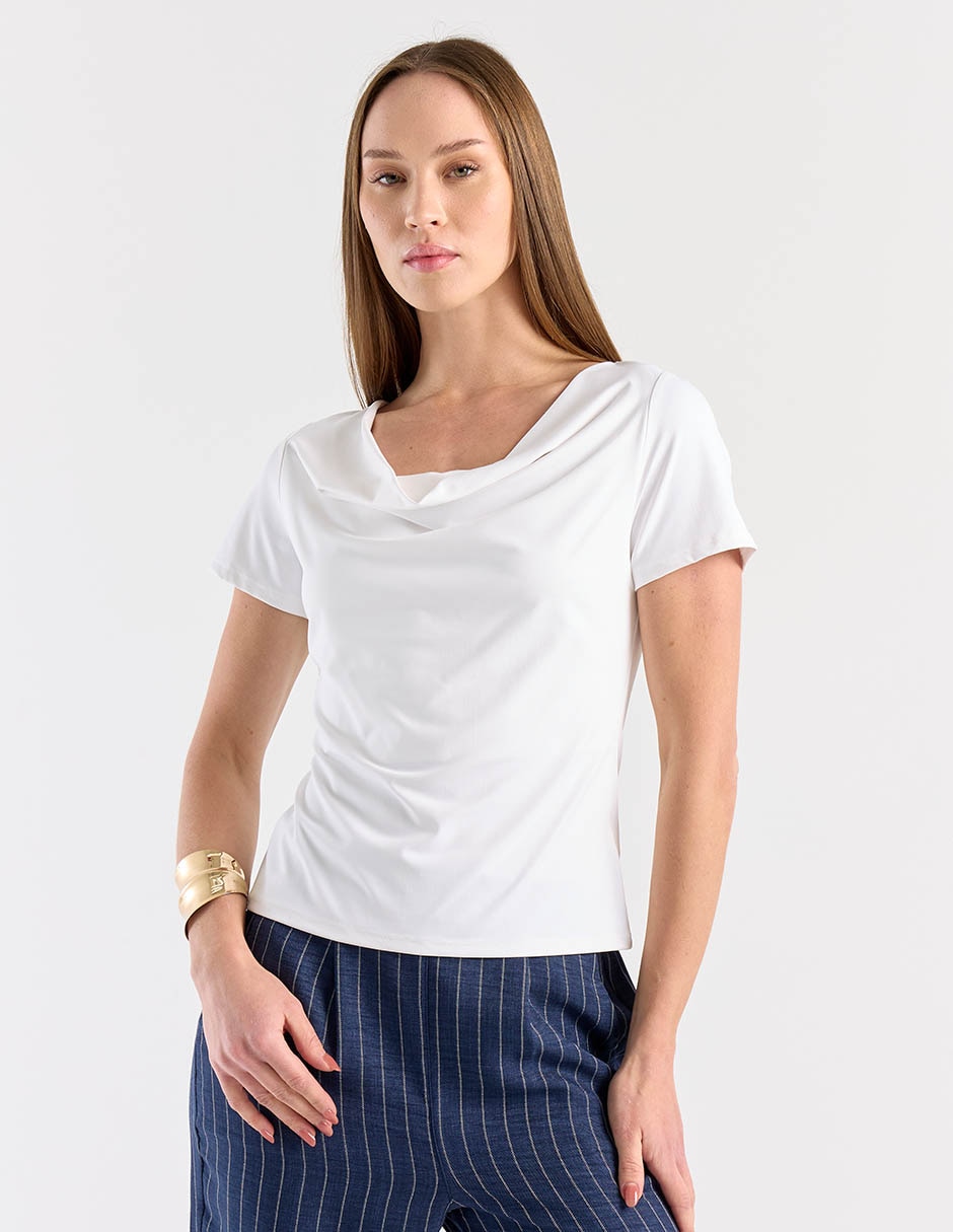 Blusa manga corta para mujer