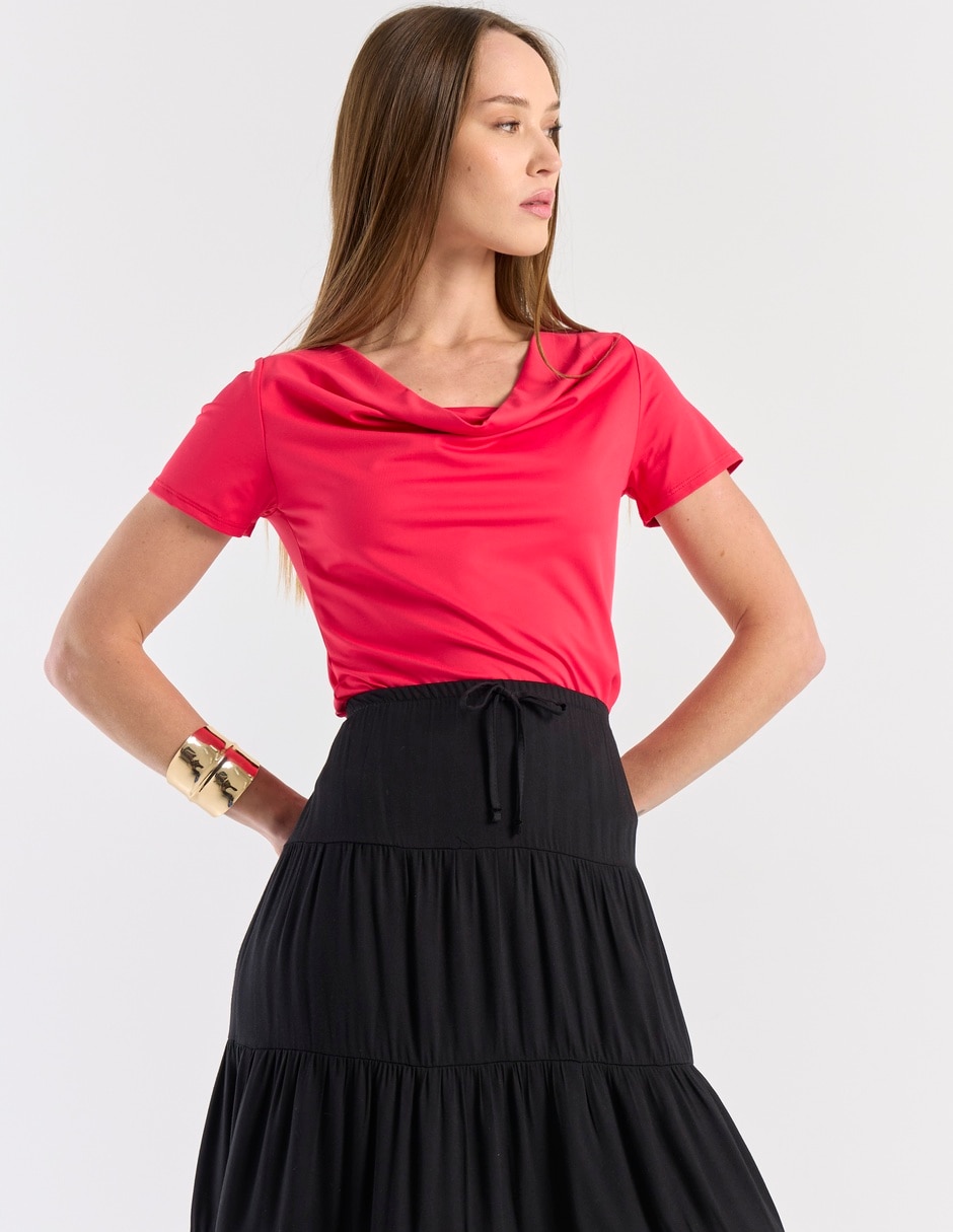 BLUSA PETITE STUDIO 8533P N, XCH, ROJO