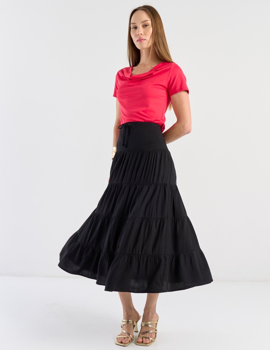 Falda crop a la cintura 3