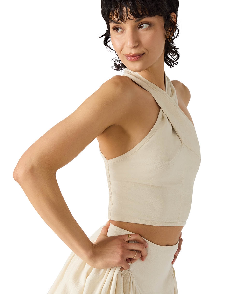 Top cuello halter tirante cruzado 2