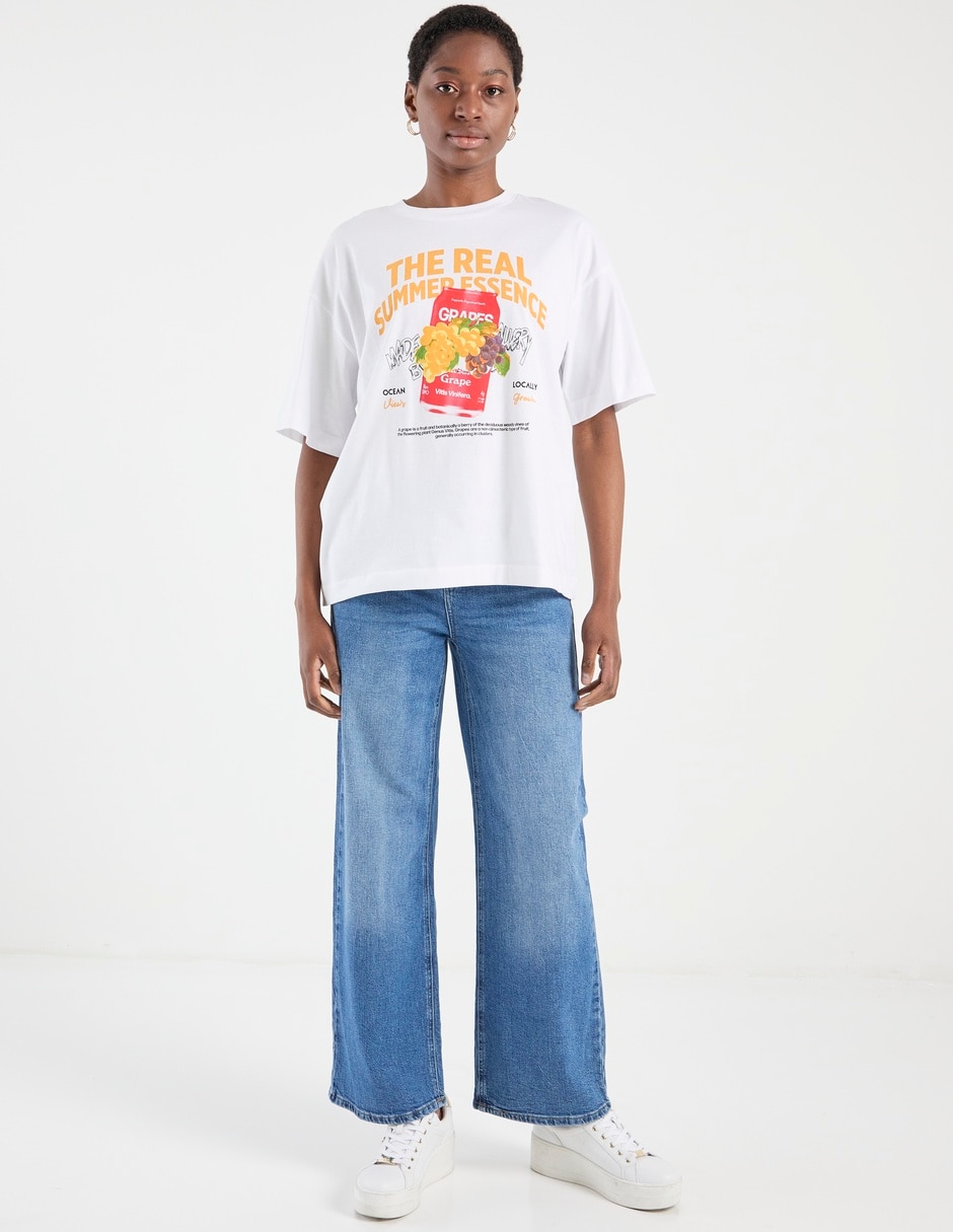 Playera manga al codo cuello redondo para mujer 2
