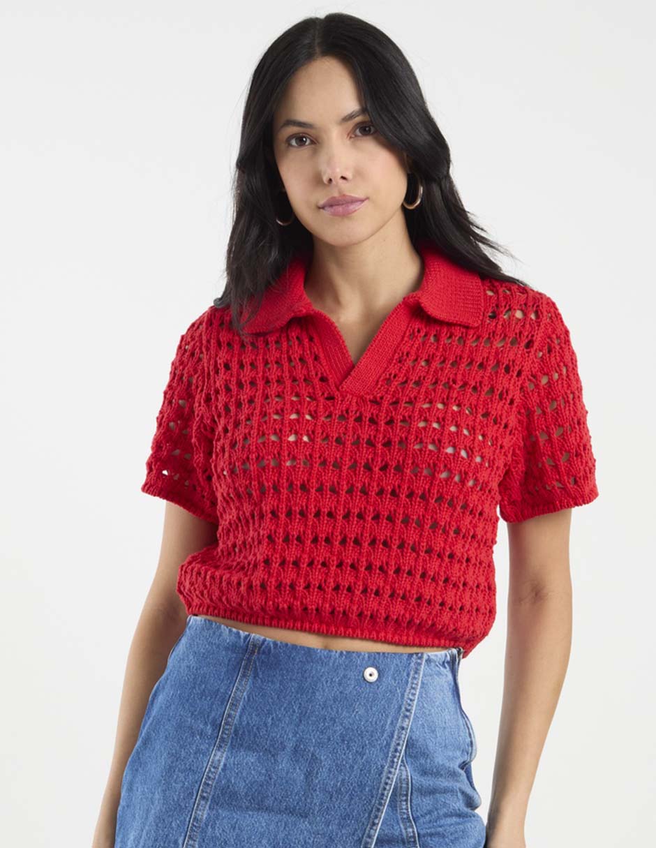 Suéter cuello V para mujer 2