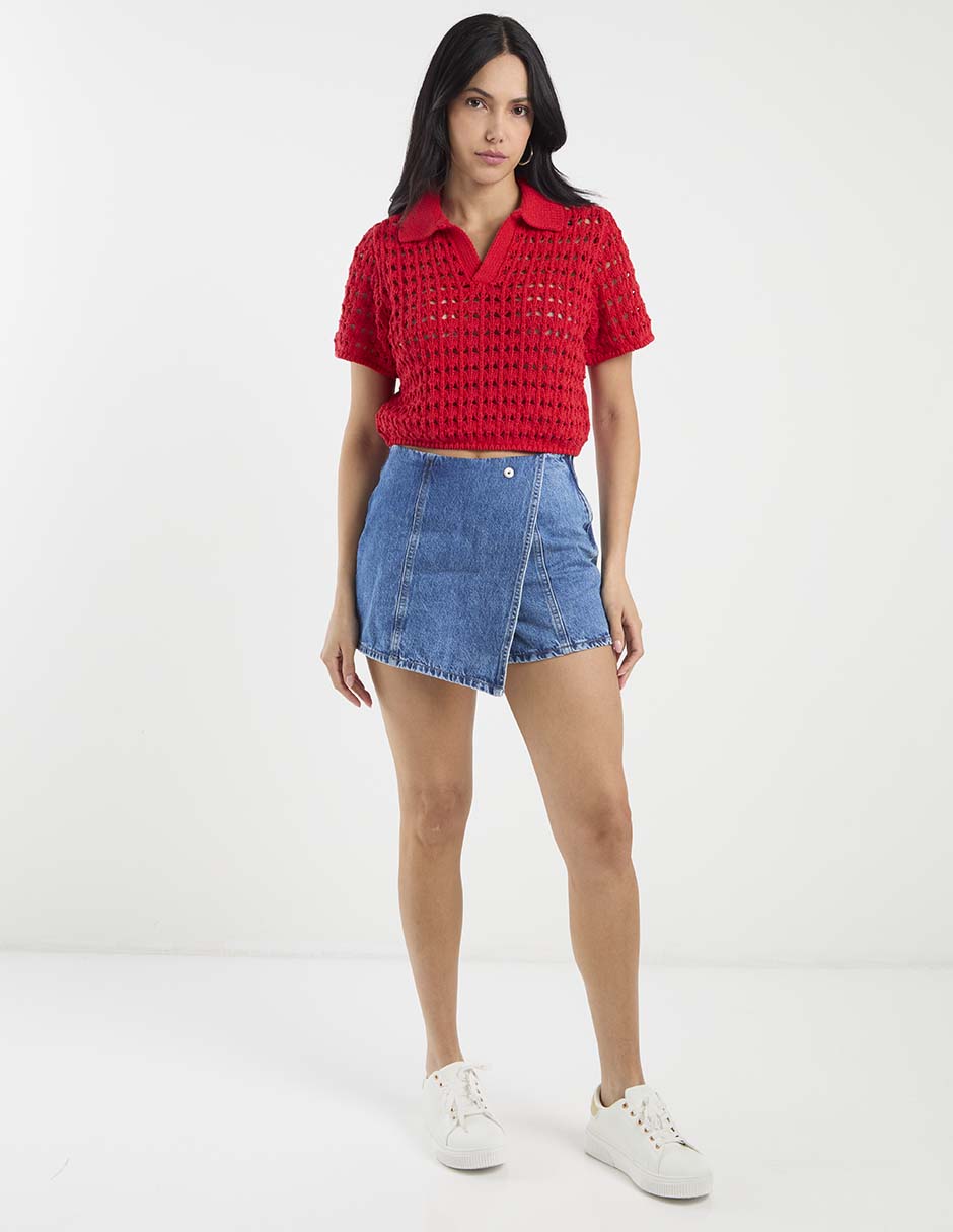 Suéter cuello V para mujer 3