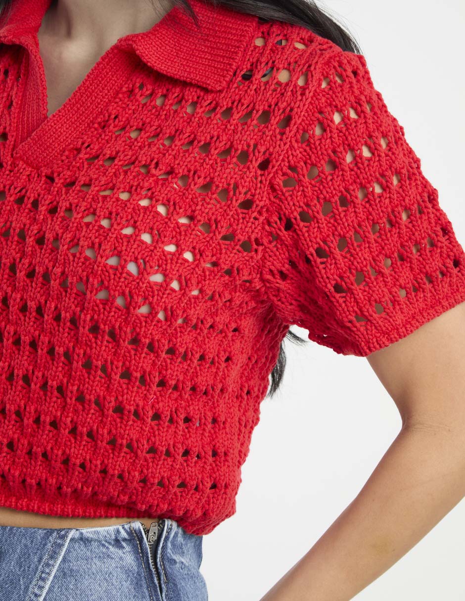 Suéter cuello V para mujer 5