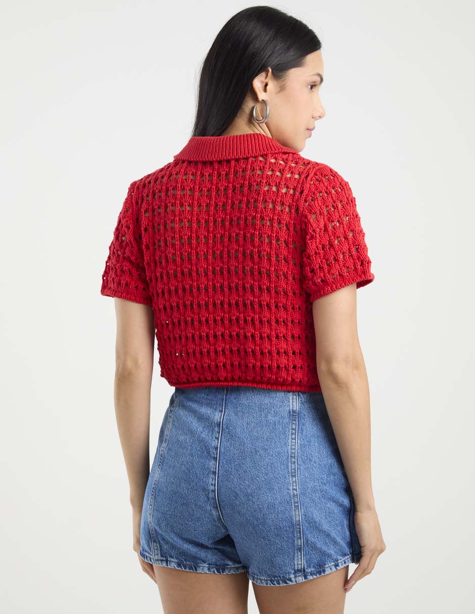 Suéter cuello V para mujer 6