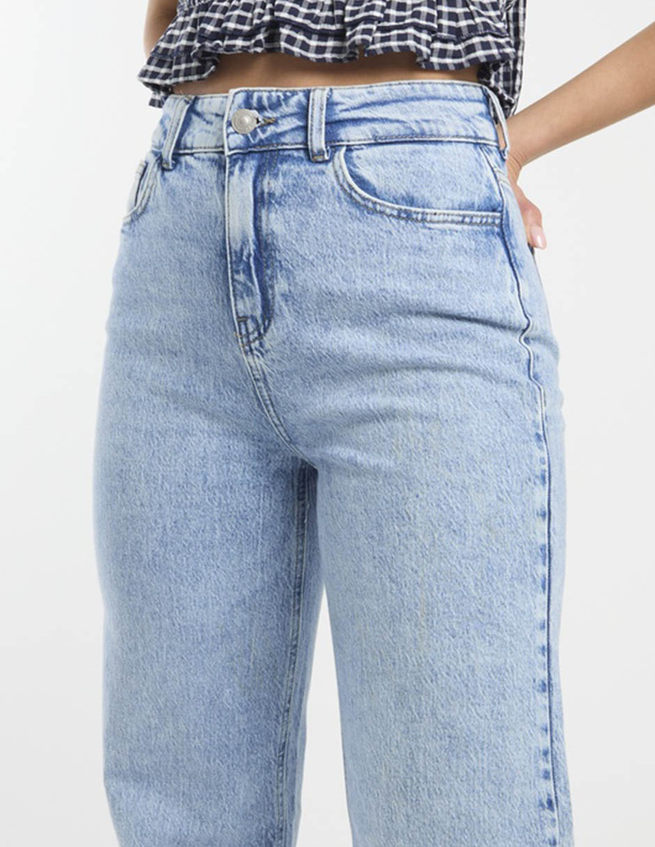 Jeans straight cintura alta para mujer 5