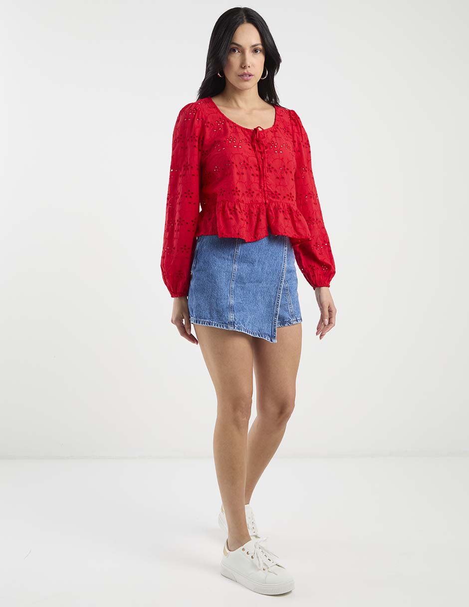 Blusa manga larga para mujer 3