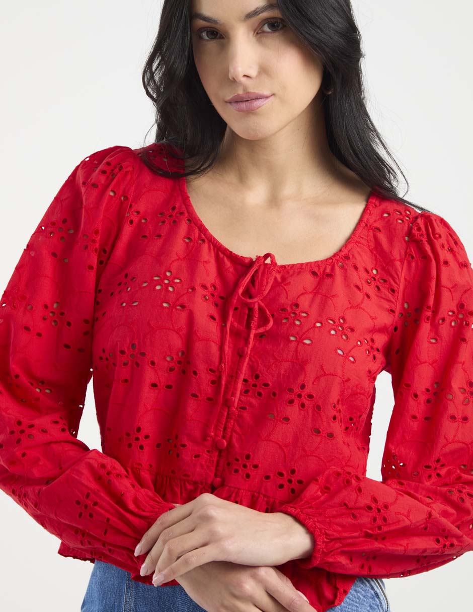 Blusa manga larga para mujer 4