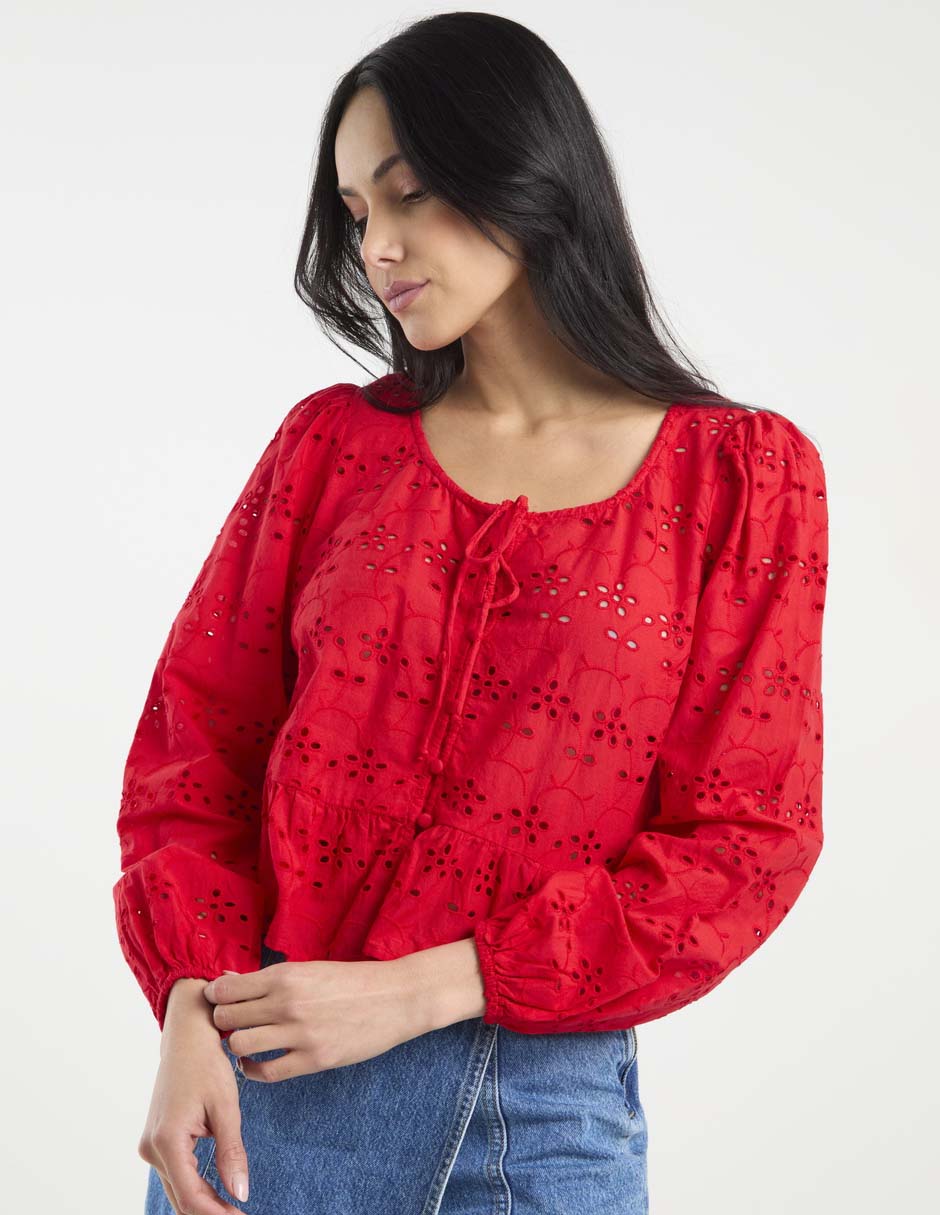 Blusa manga larga para mujer 5