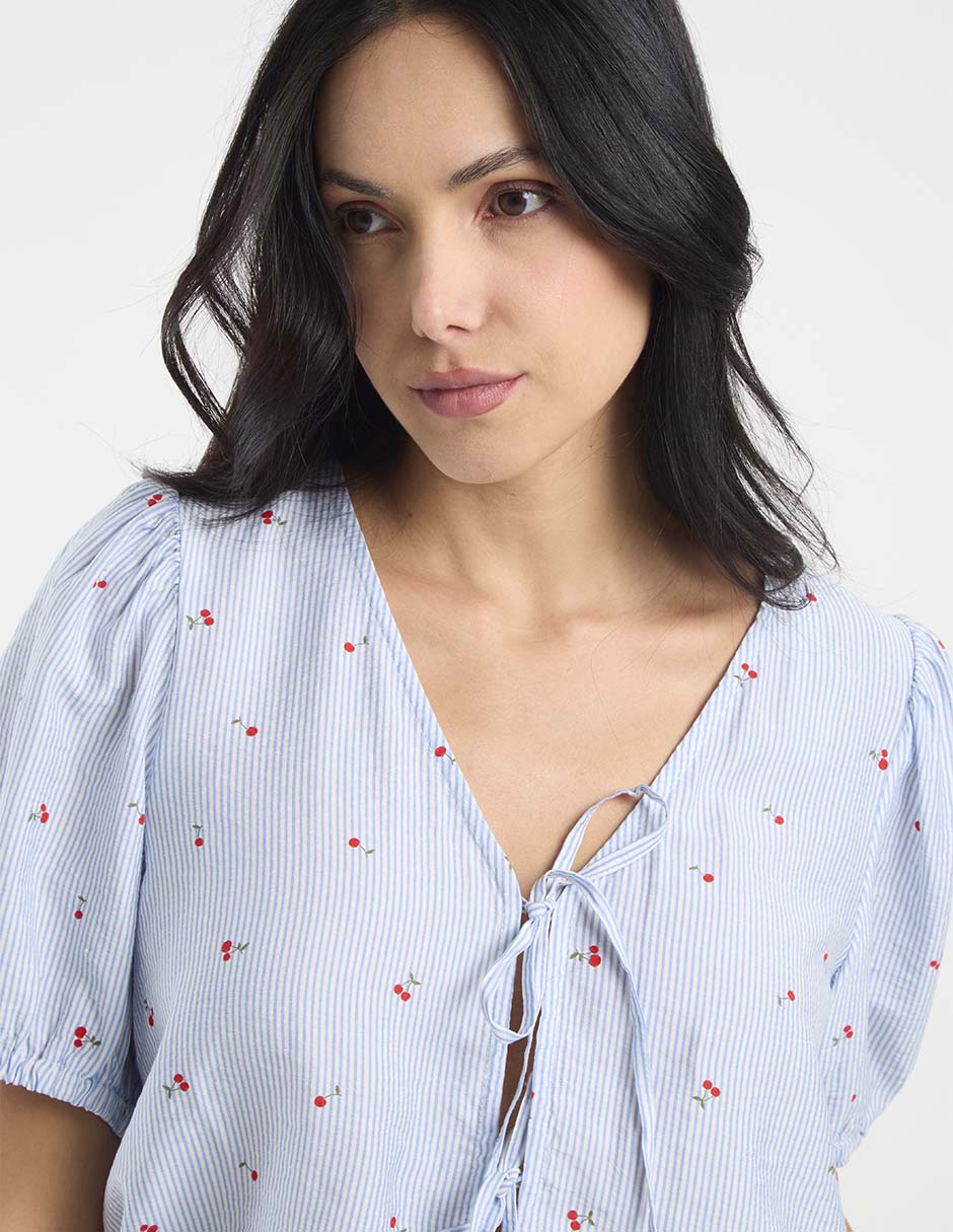 Blusa manga corta para mujer 4