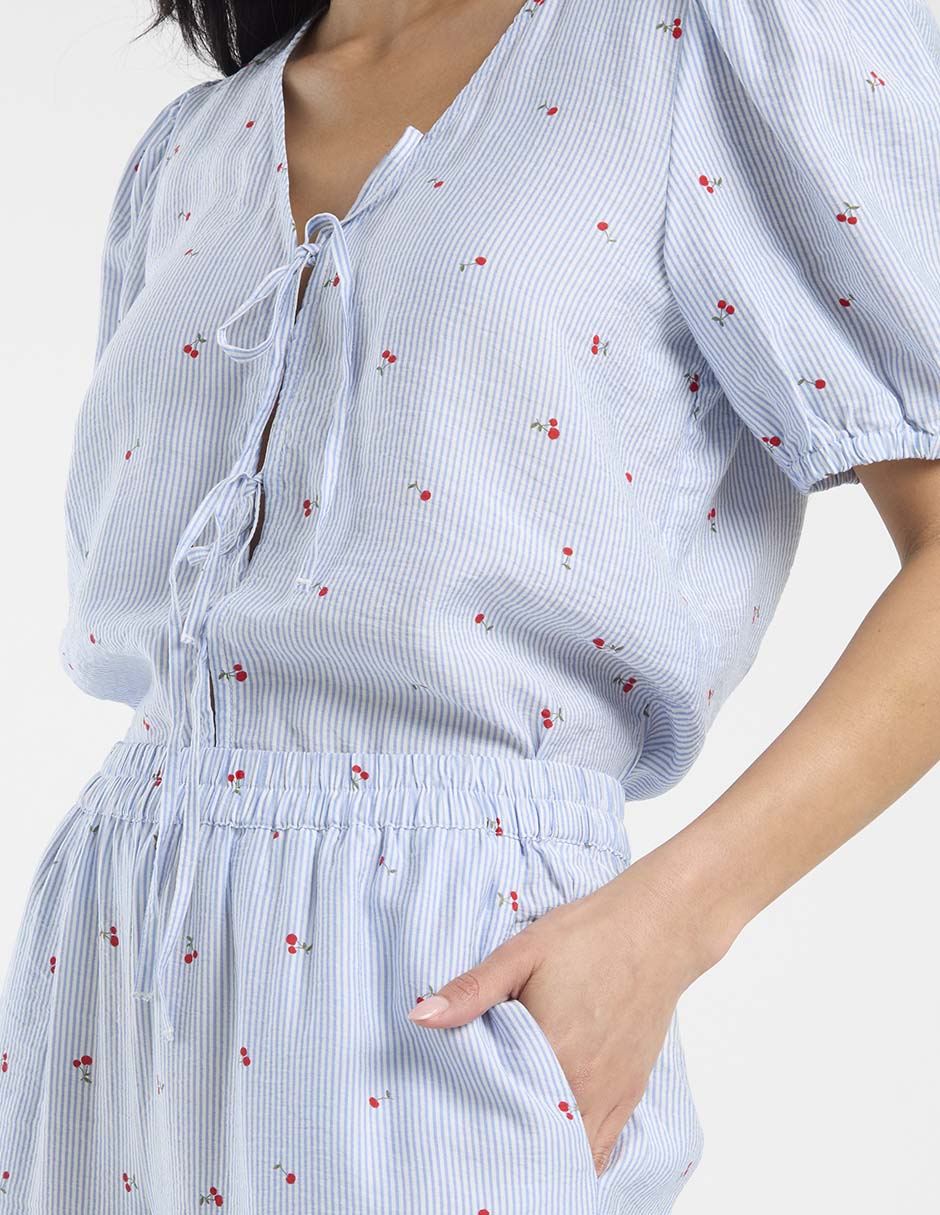 Blusa manga corta para mujer 5