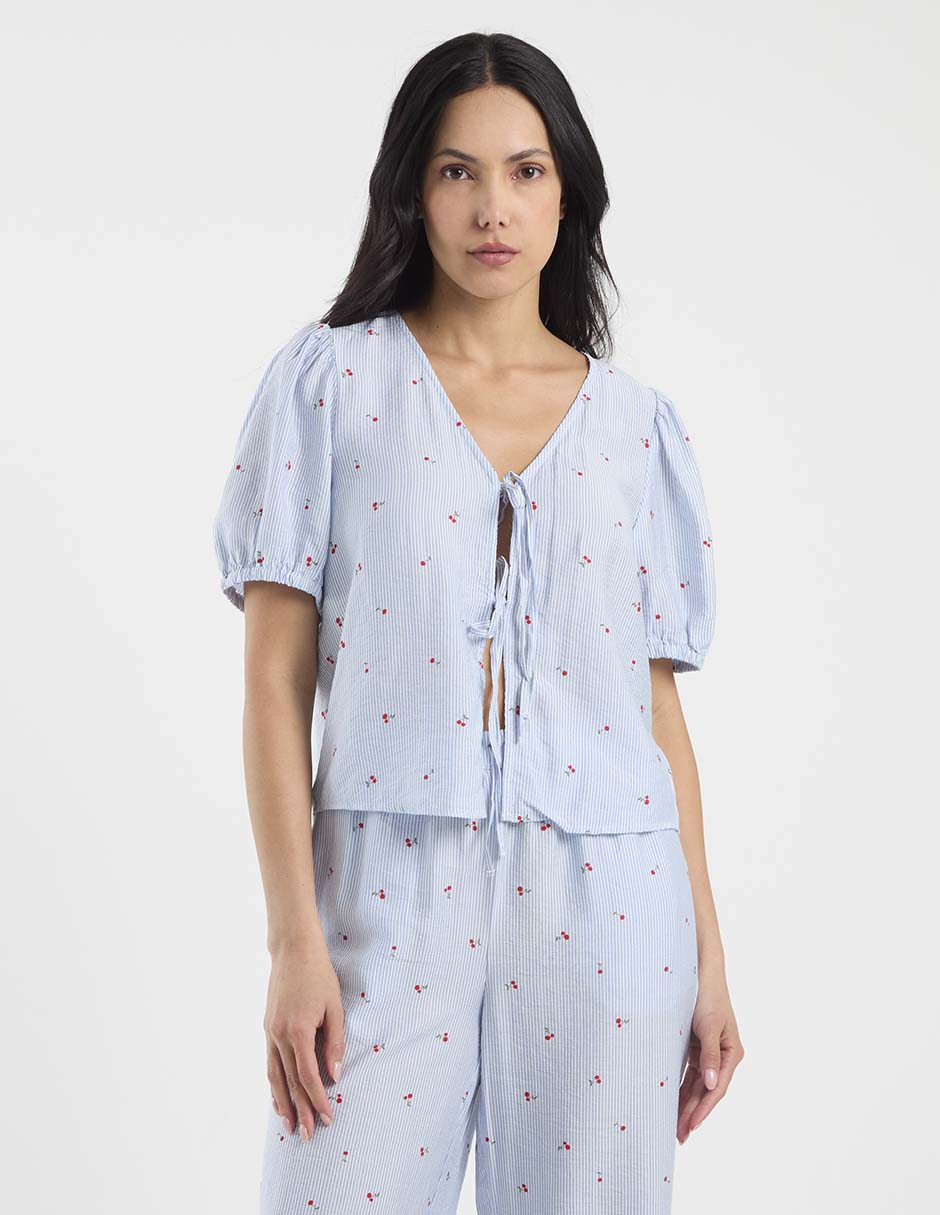 Blusa manga corta para mujer 7