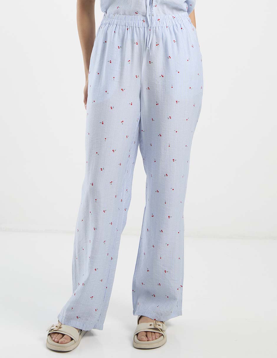Pantalón pijamero regular para mujer