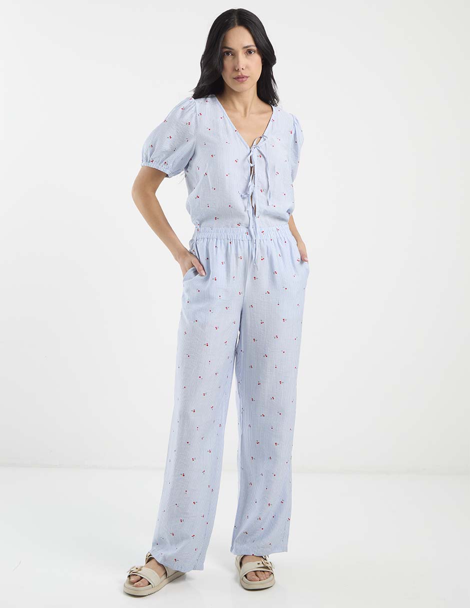 Pantalón pijamero regular para mujer 2