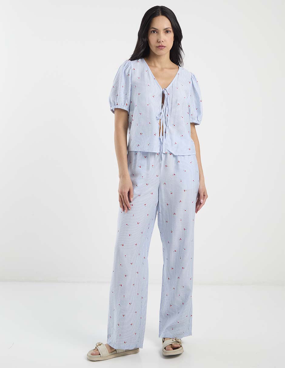 Pantalón pijamero regular para mujer 3