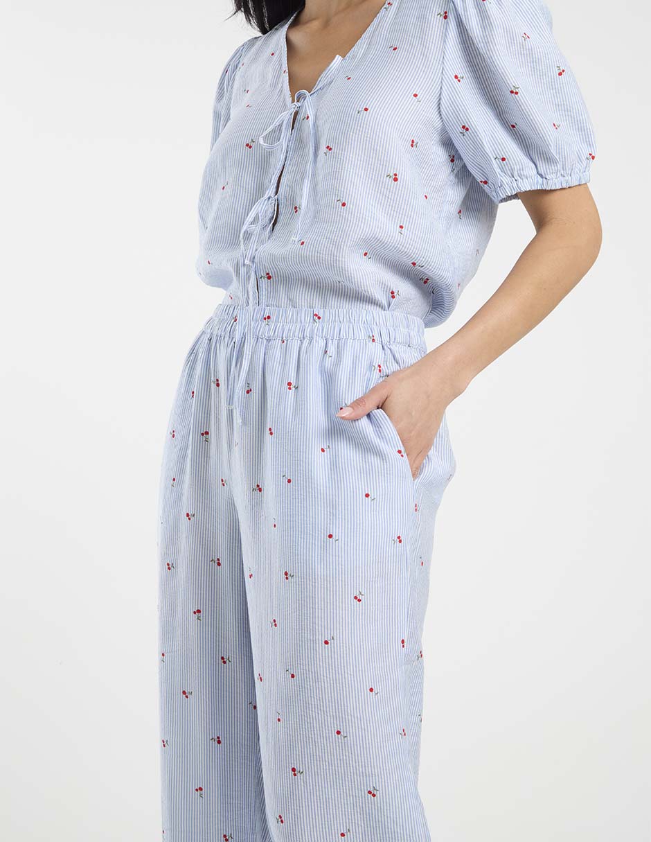 Pantalón pijamero regular para mujer 4