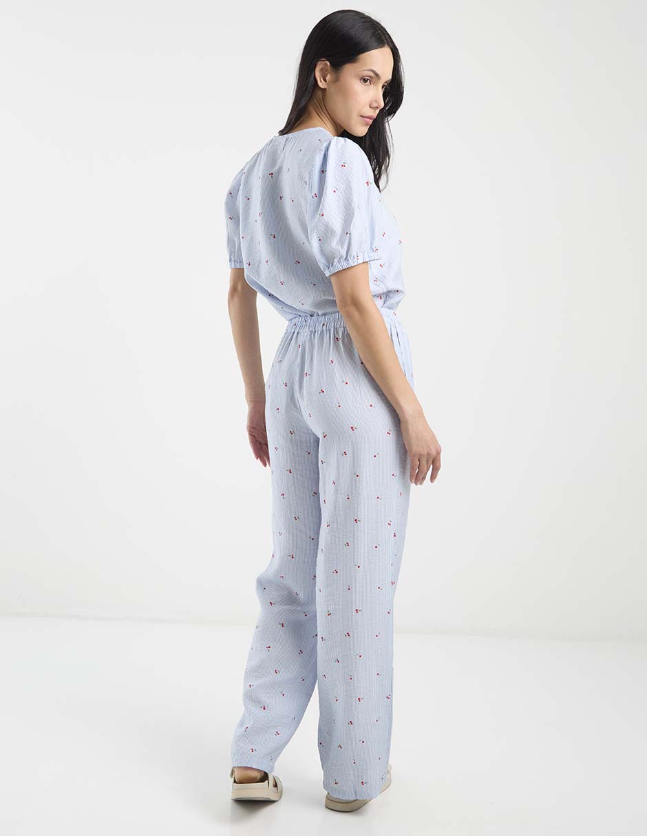 Pantalón pijamero regular para mujer 6