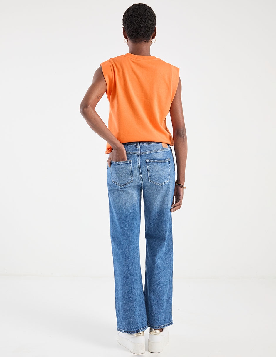 Jeans straight para mujer 6