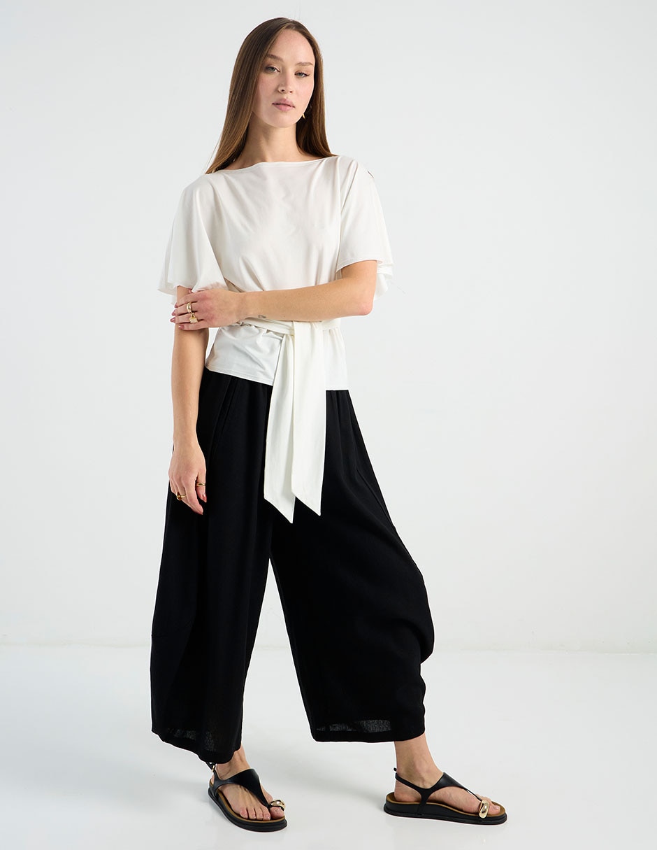 Pantalón coulotte amplio para mujer 2