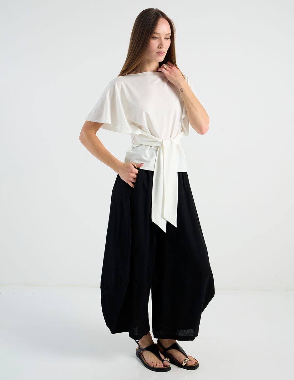Pantalón coulotte amplio para mujer 3