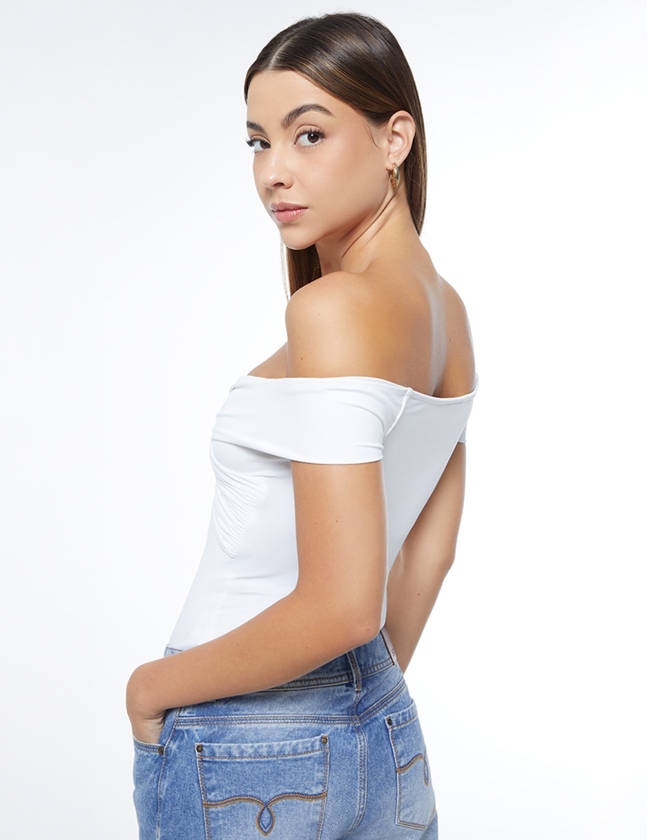 Body escote bardot para mujer 2