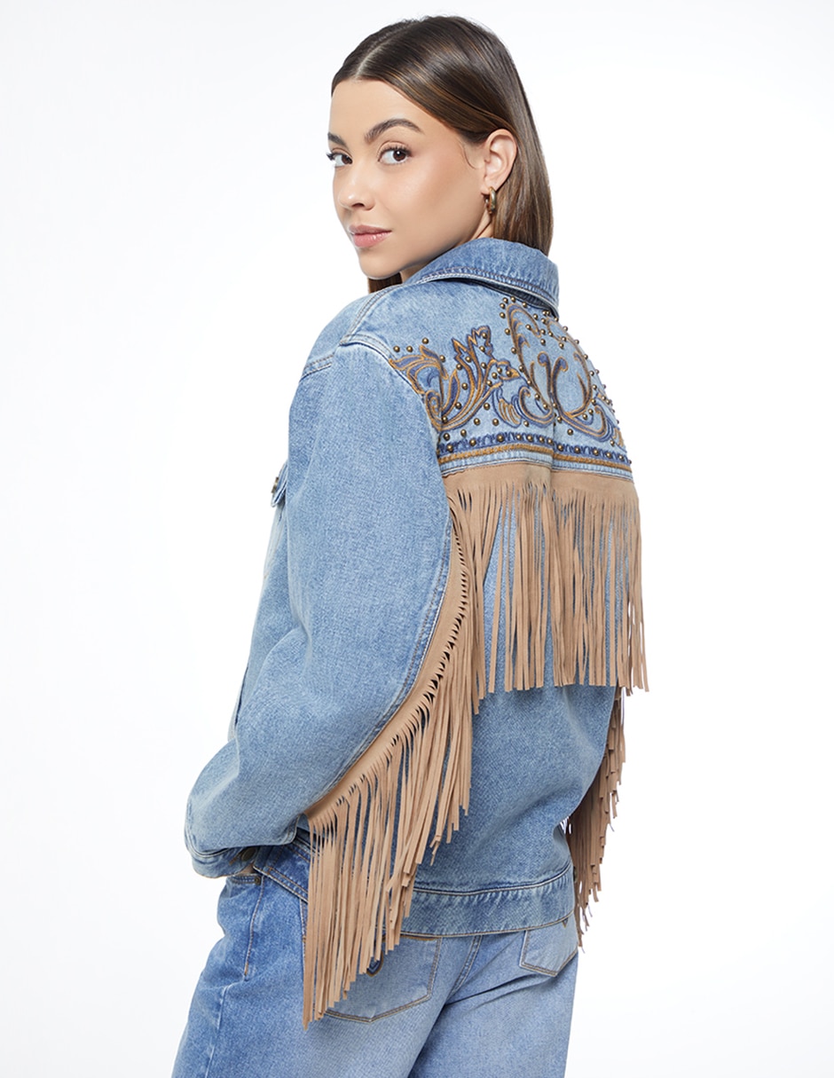 Chamarra denim Denim Western 80s de mezclilla para mujer 2