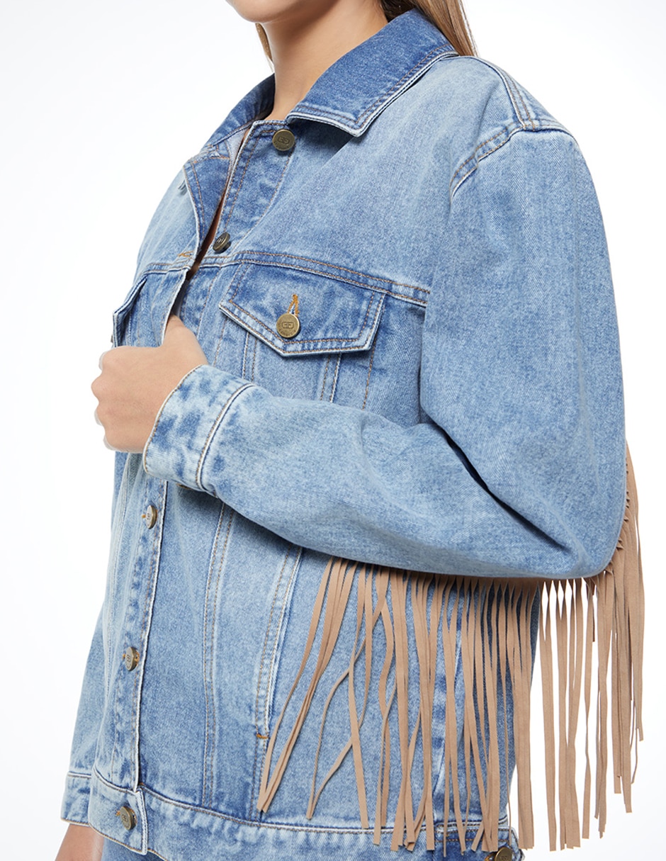 Chamarra denim Denim Western 80s de mezclilla para mujer 5