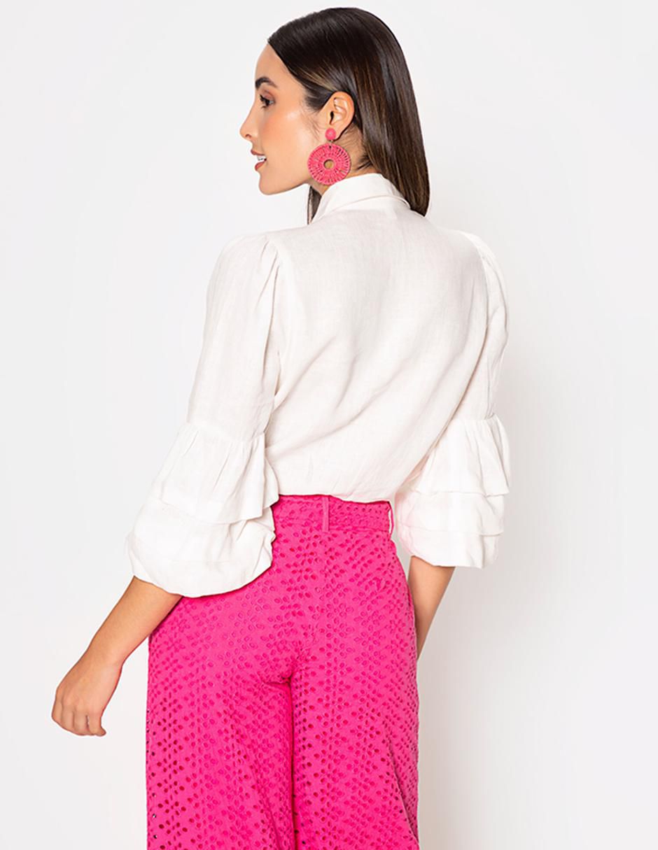 Body cuello camisero escote V para mujer 2