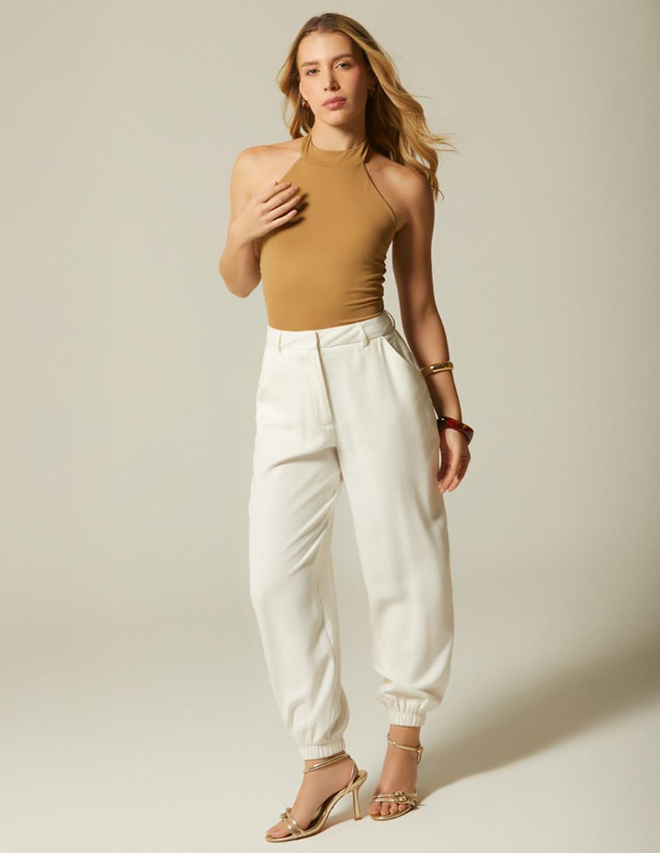 Body cuello halter escote espalda abierta para mujer 1