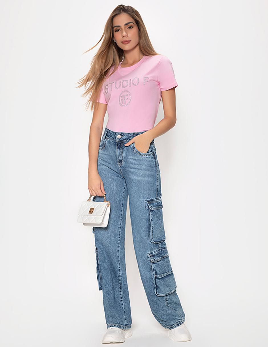 Playera manga corta cuello redondo para mujer 3