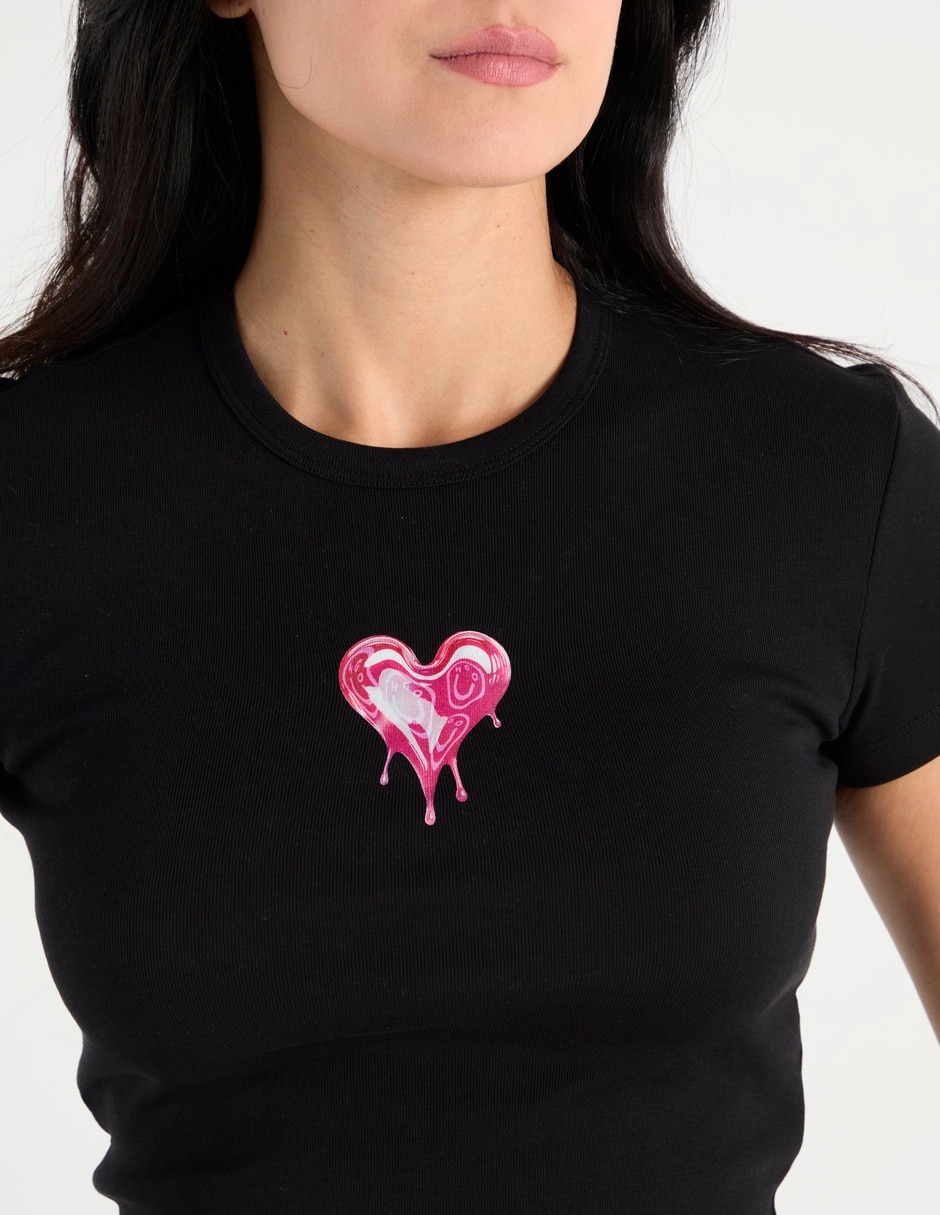 Playera manga corta cuello redondo para mujer 4