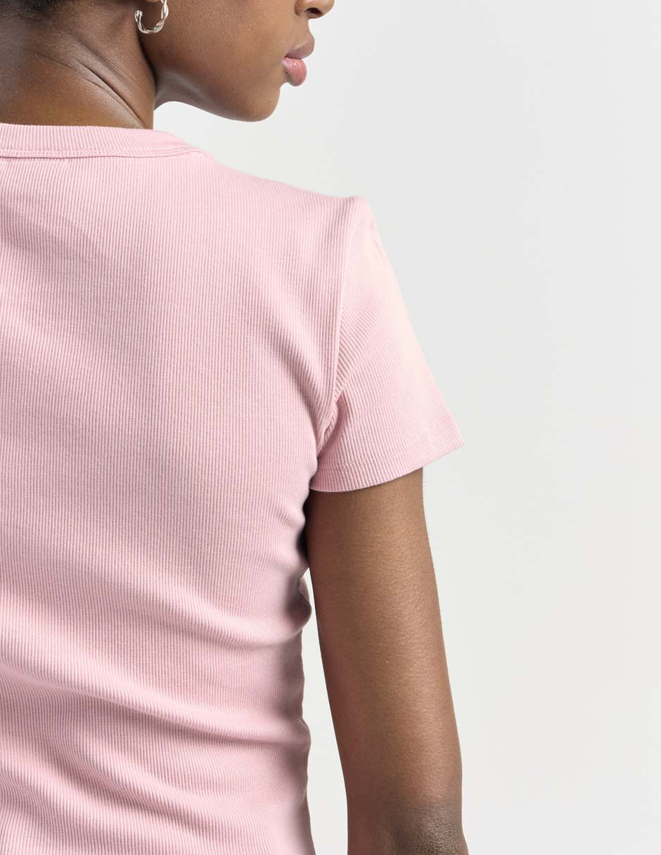 Playera manga corta cuello redondo para mujer 4