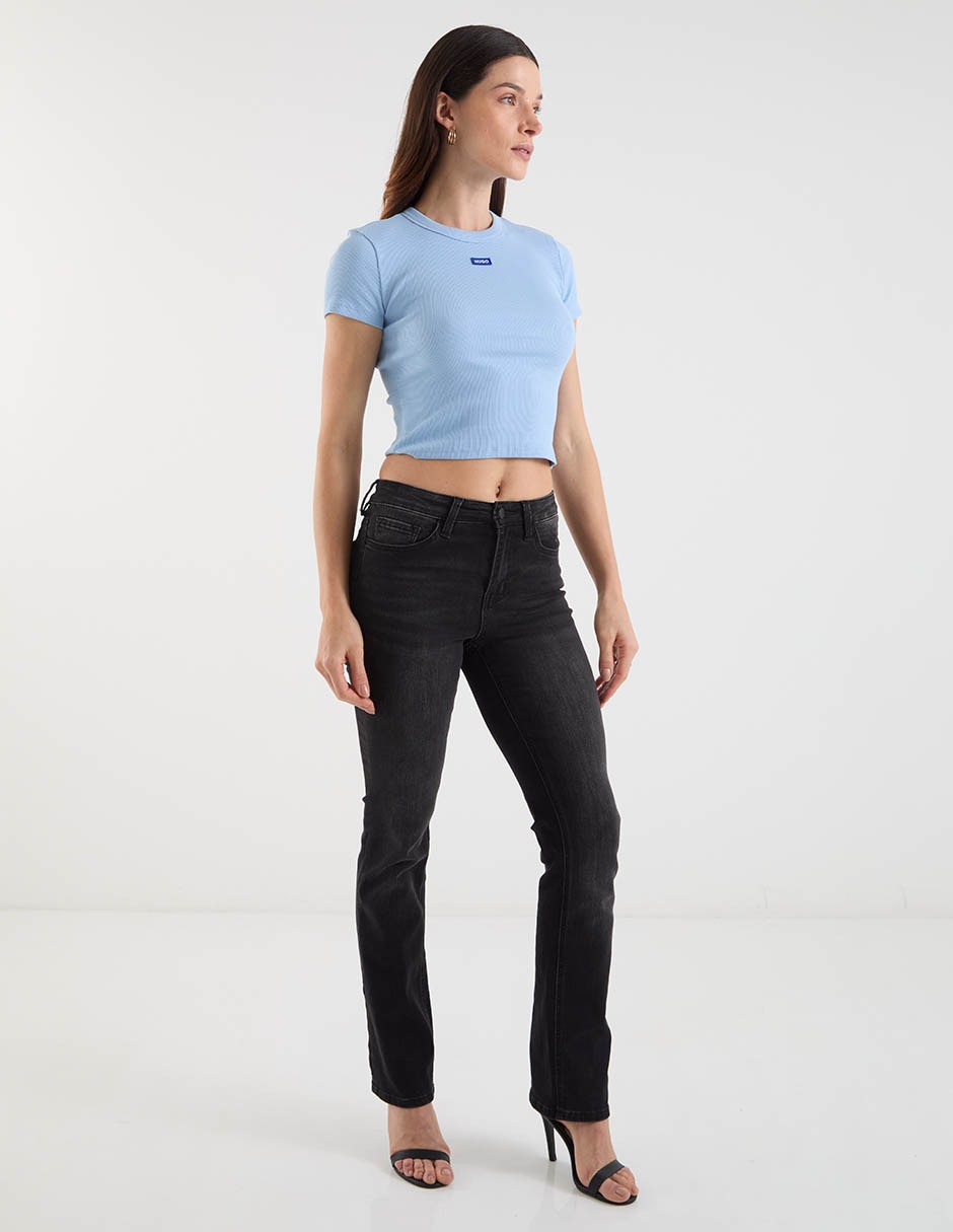 Playera manga corta cuello redondo para mujer 3