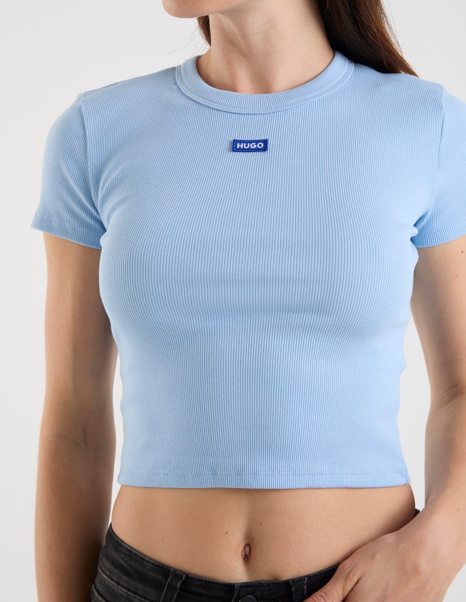 Playera manga corta cuello redondo para mujer 5