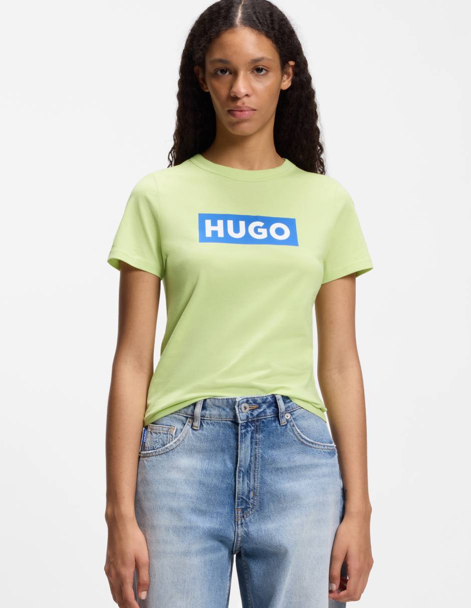 Playera manga corta cuello redondo para mujer