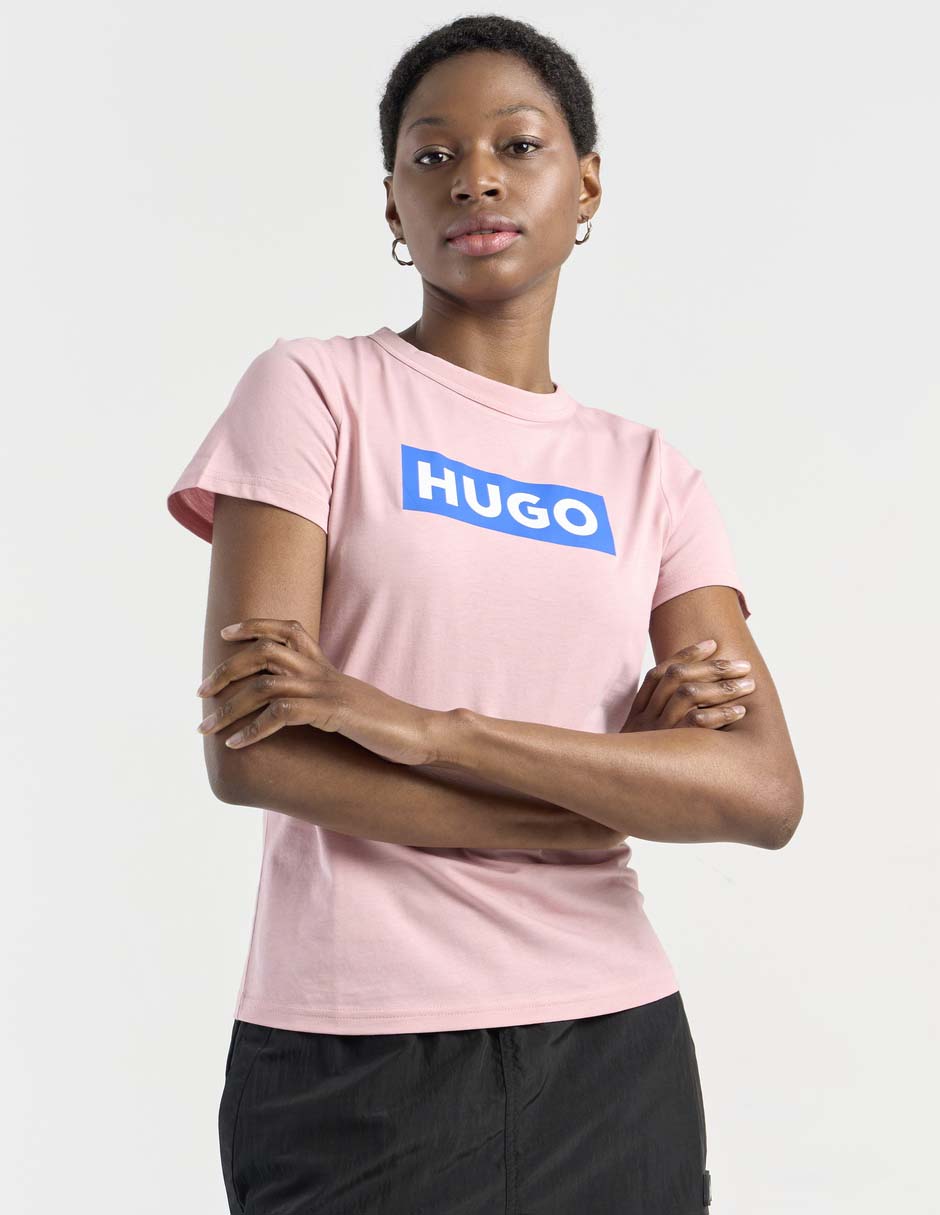 Playera manga corta cuello redondo para mujer