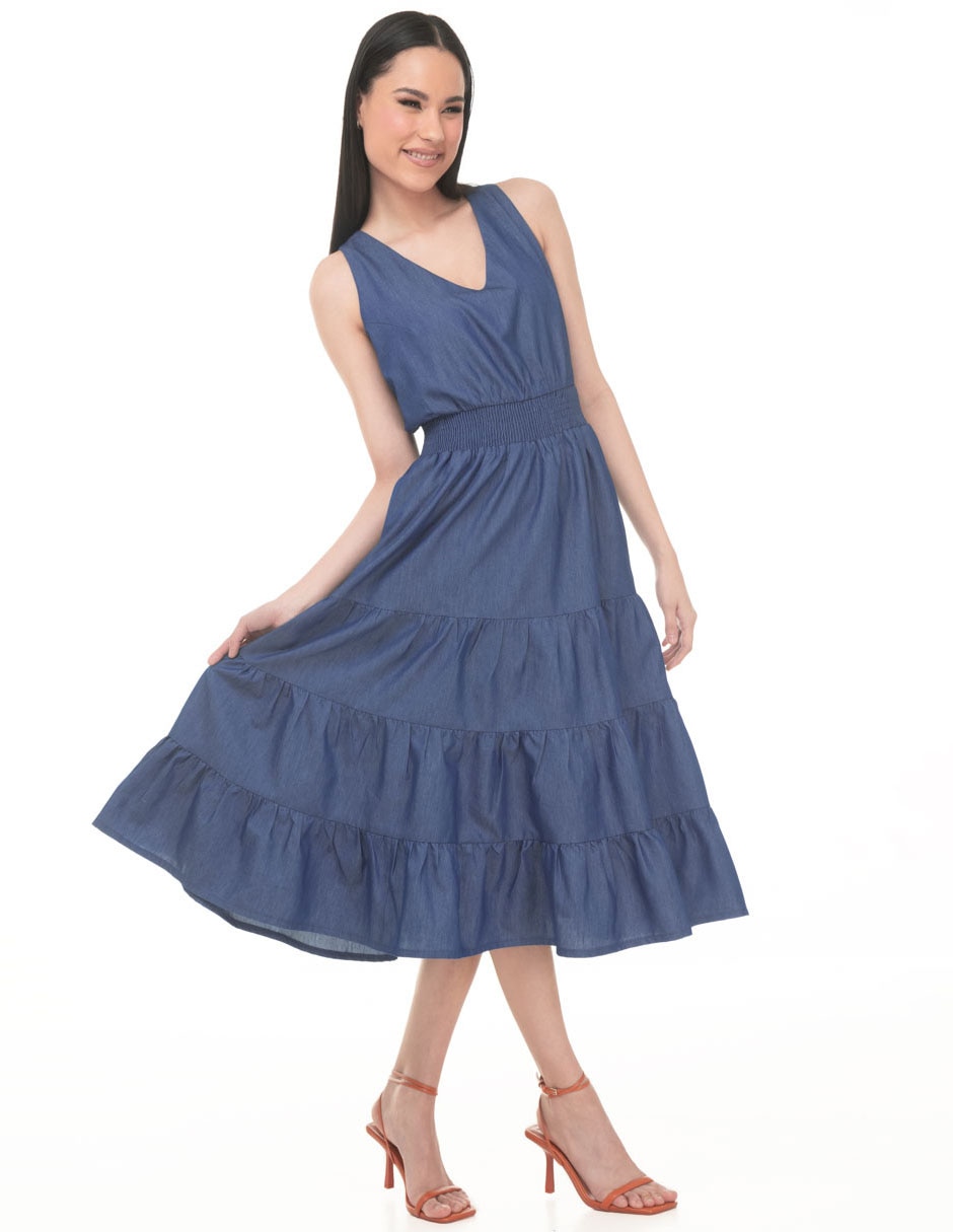 Vestido midi casual para mujer Vestido midi casual para mujer