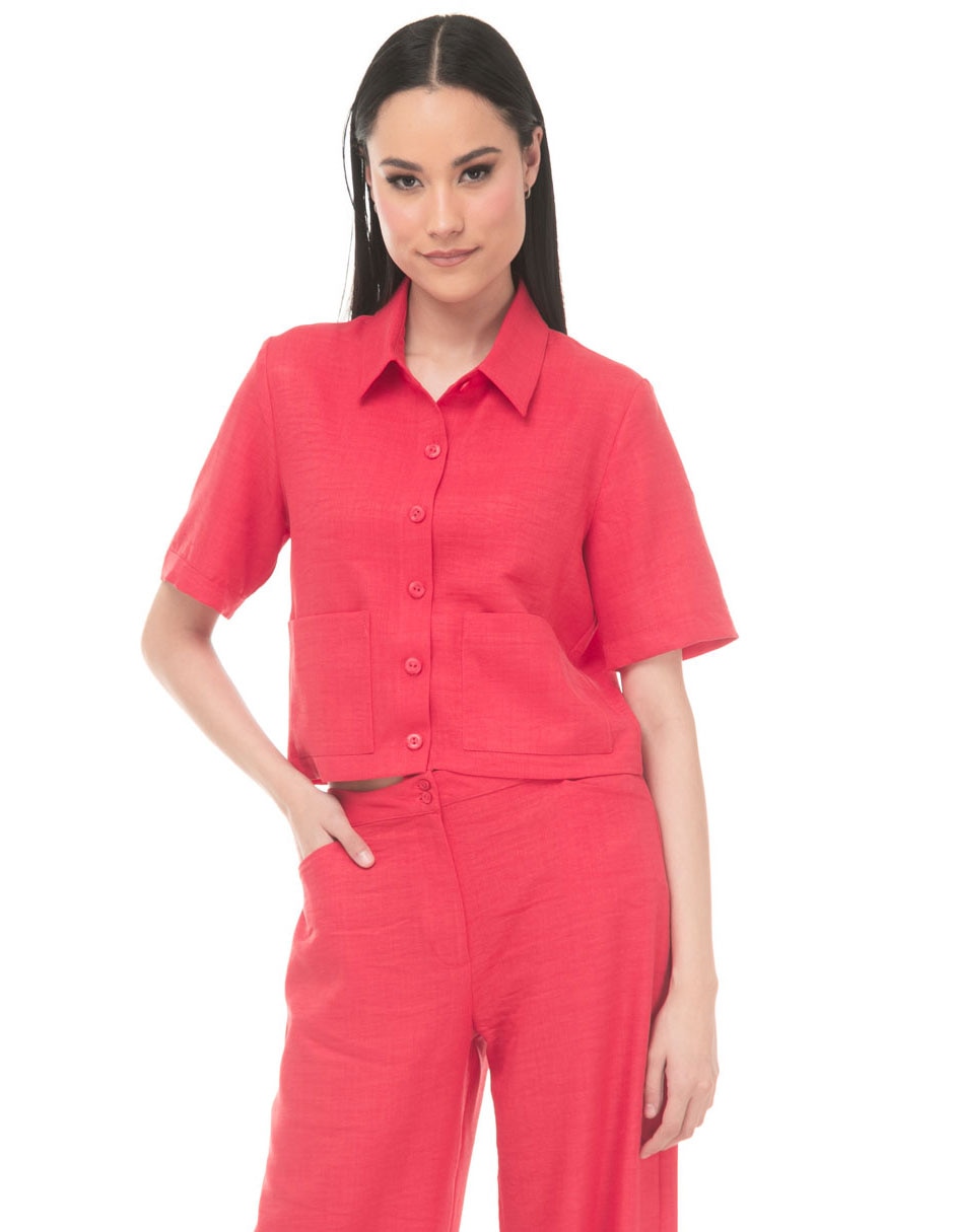 Blusa manga corta para mujer