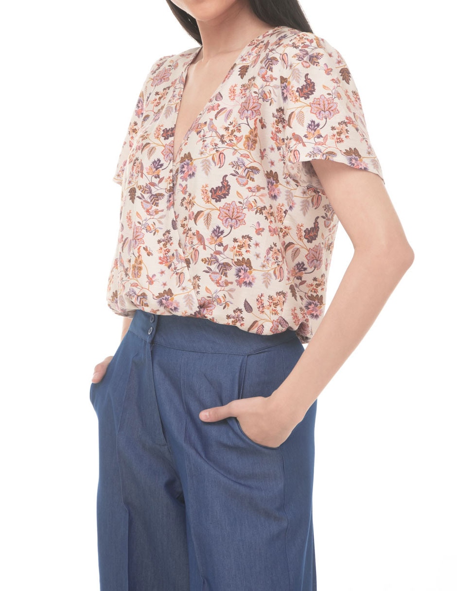 Blusa manga corta para mujer 4