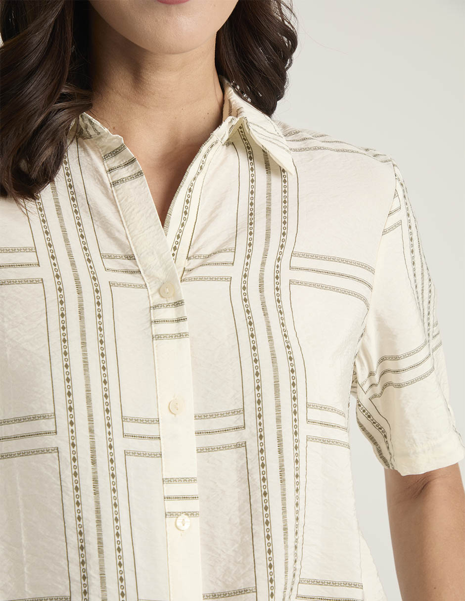 Camisa manga al codo para mujer 4