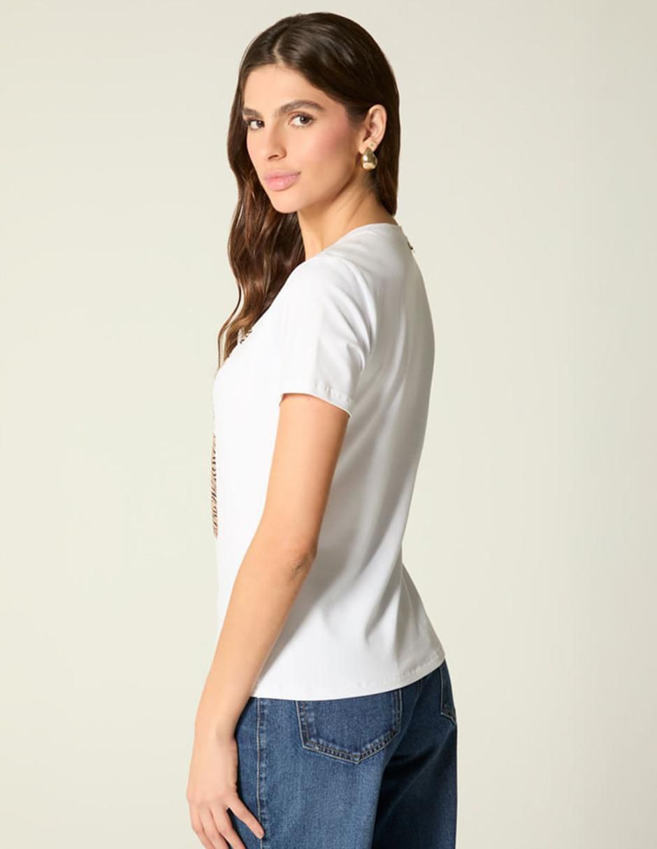 Playera manga corta cuello redondo para mujer 2