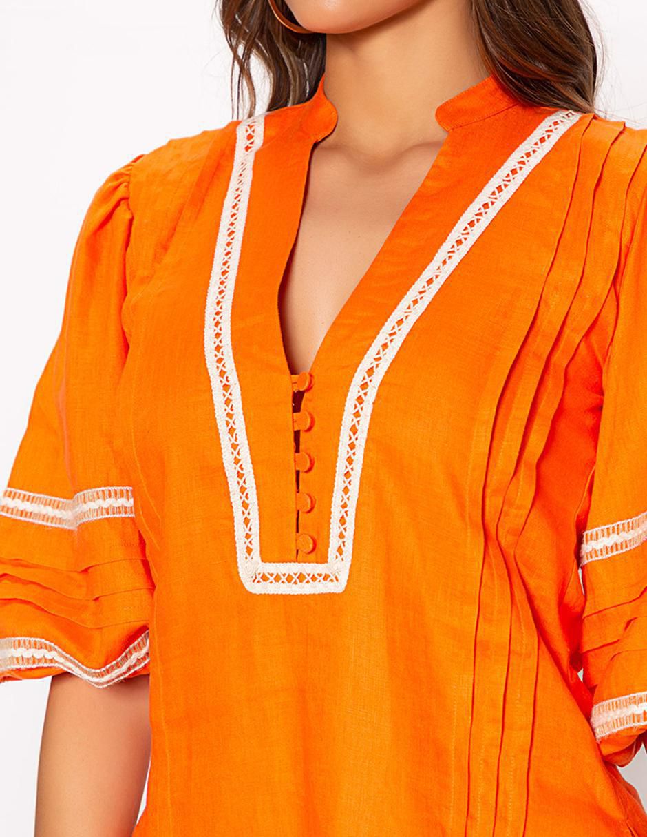 Blusa Costa Africana manga al codo para mujer