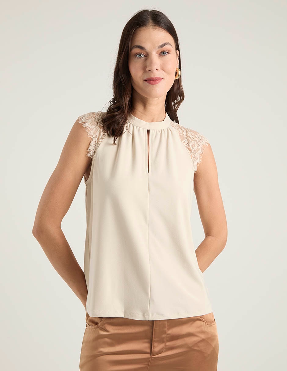 Blusa sin manga para mujer