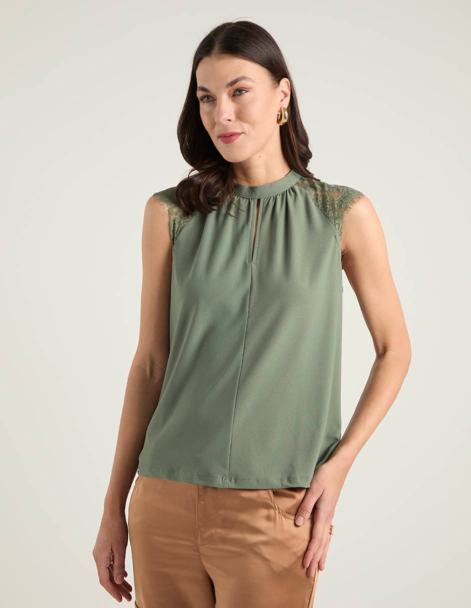 Blusa sin manga para mujer