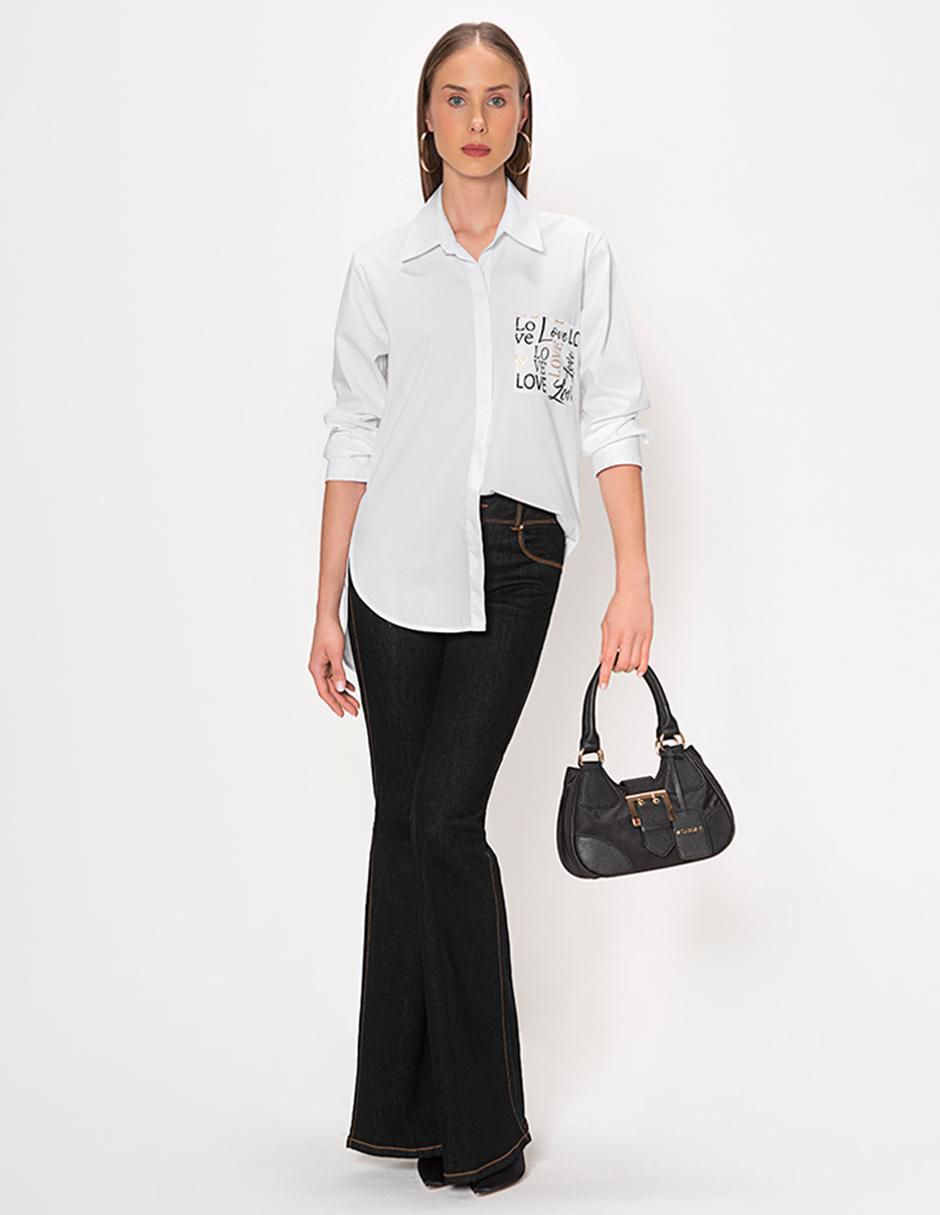 Blusa I Love You manga larga para mujer 3