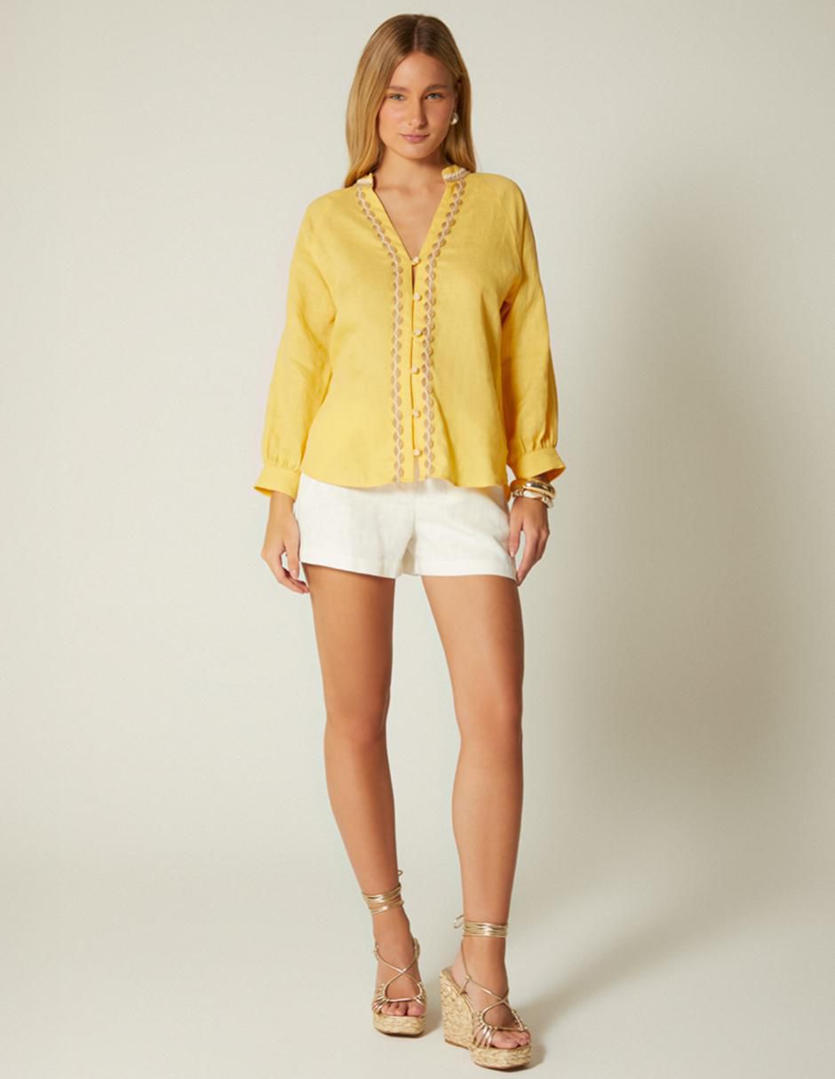 Blusa Alma Artesana manga larga para mujer