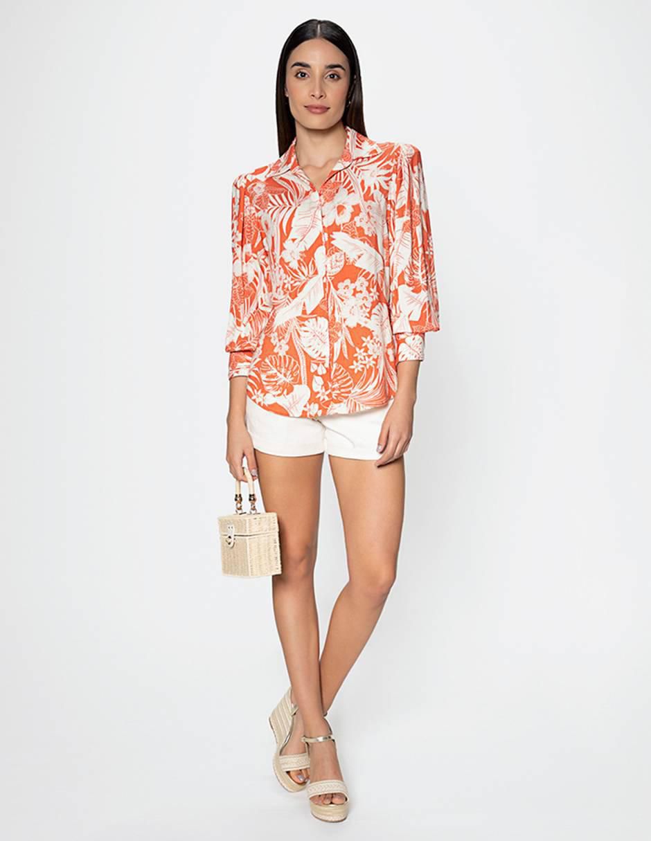 Blusa azafran silvestre manga 3/4 para mujer