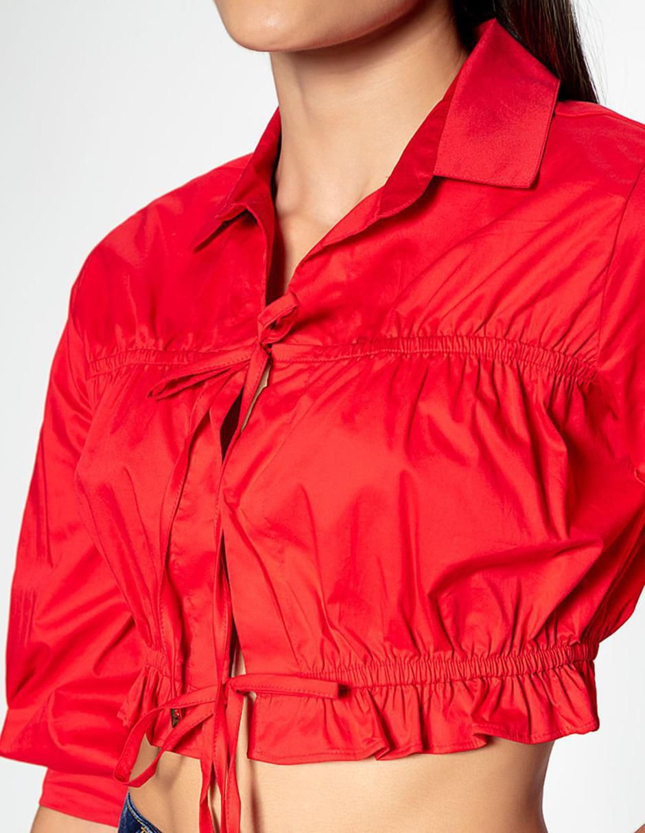 Top cuello camisero manga 3/4 4