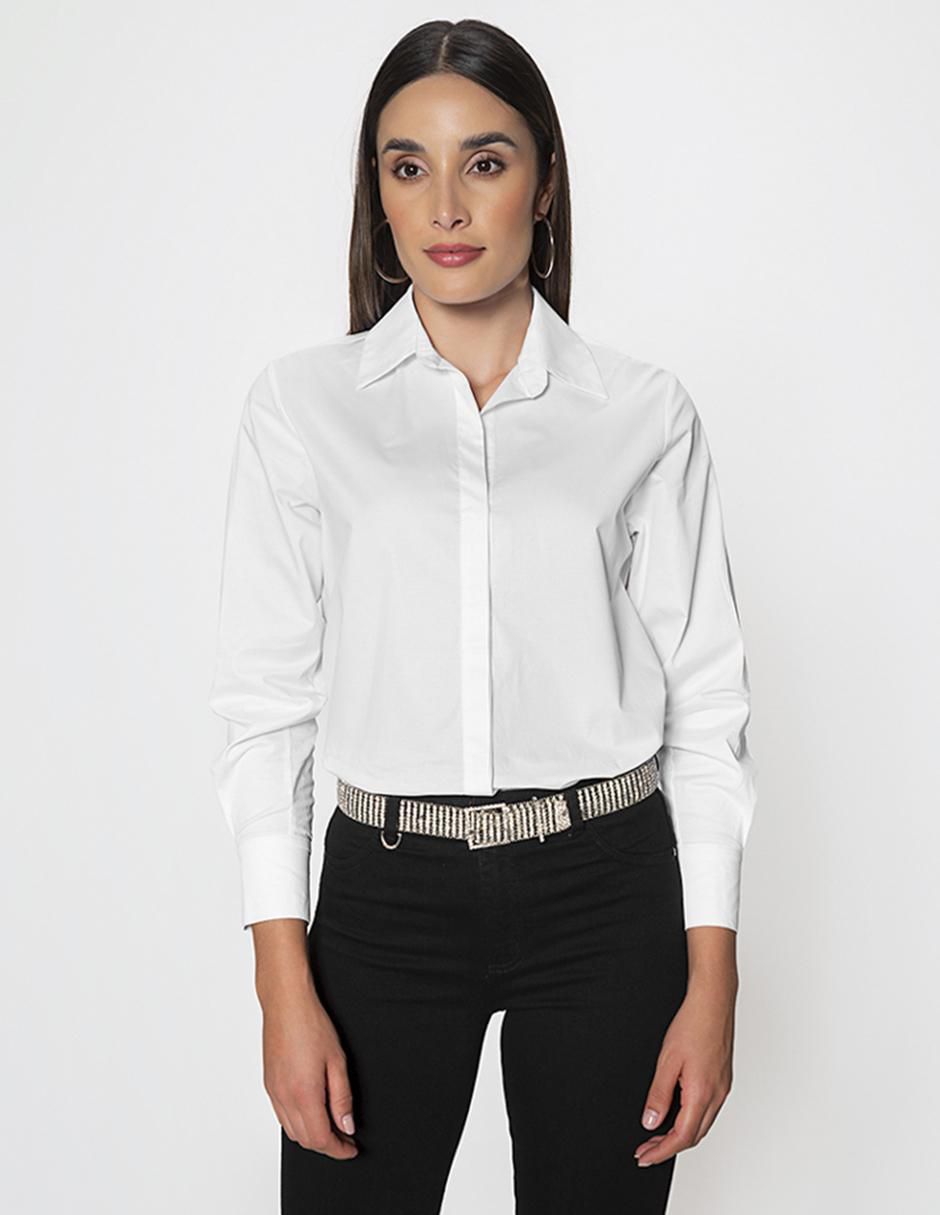 Blusa New York Times manga larga para mujer