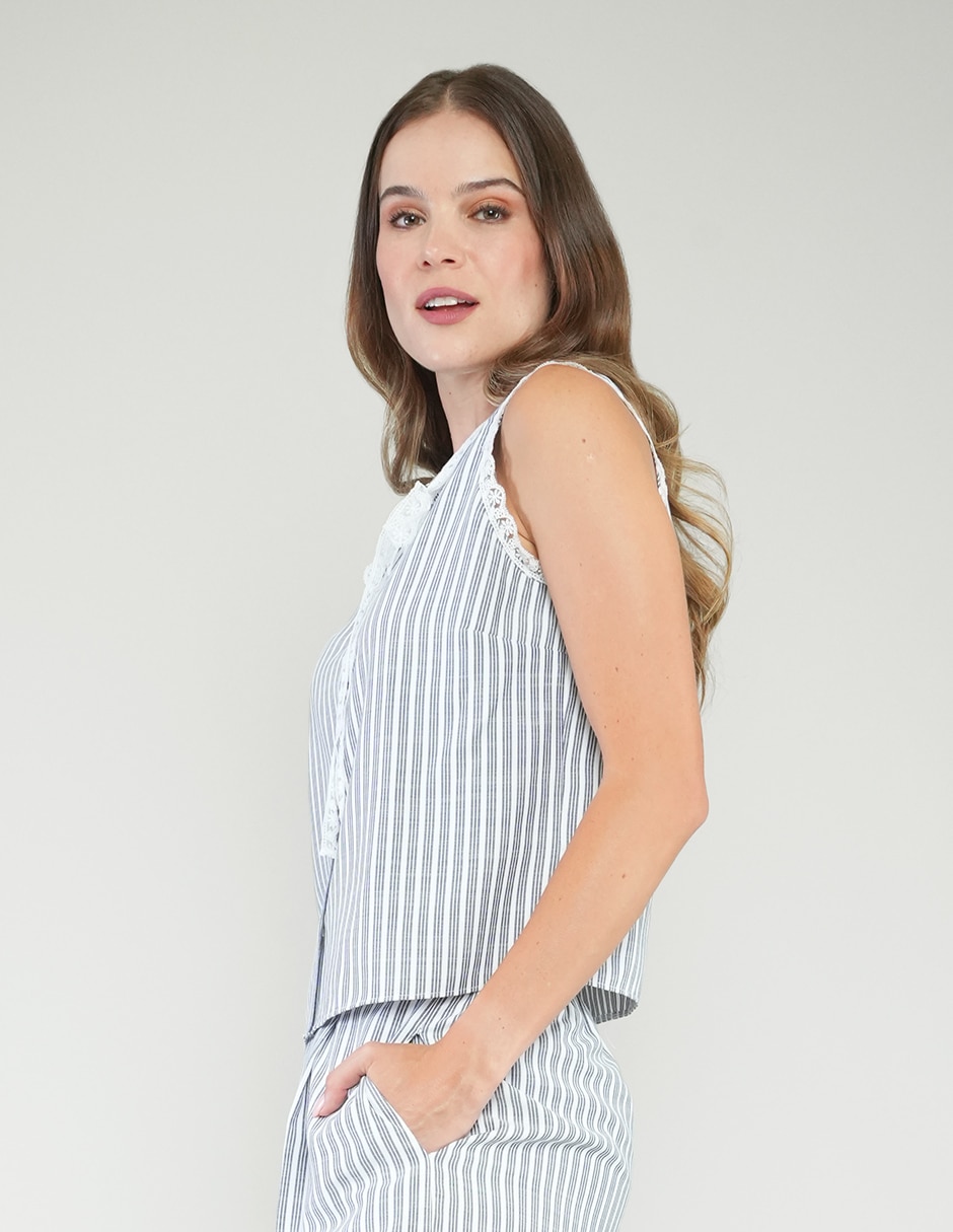 Blusa sin manga para mujer 2